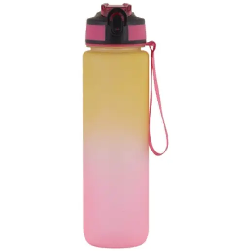 900ml Gradient Bottle Pink Yellow Closed